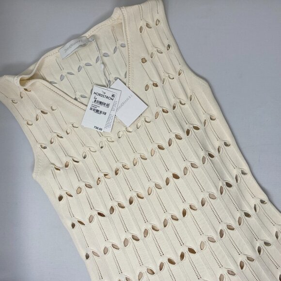 Zimmermann Rhiannon Pointelle Cream Sweater Dress Size 2 / US 8 NWT $750 - Picture 6 of 11